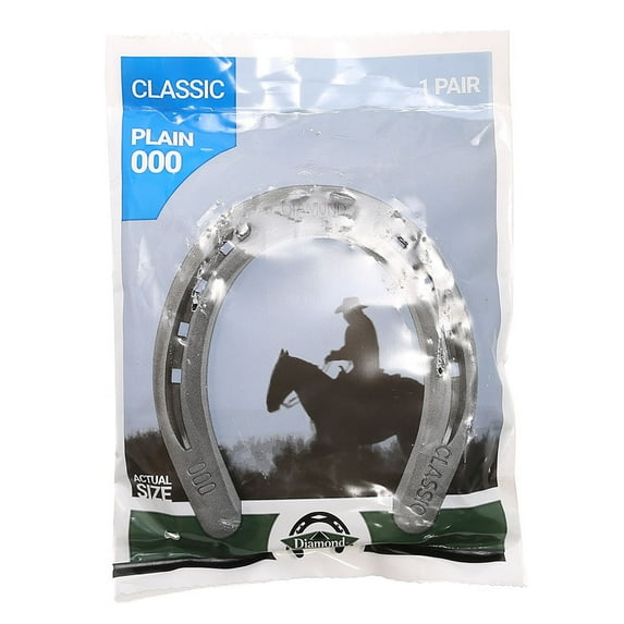 Diamond Farrier 239993 Classic Plain Horseshoe, Size 0 - 10 Pair