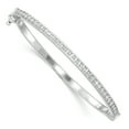 thumbnail image 1 of Diamond Fascination  Diamond Mystique Sterling Silver Platinum-plated Diamond Baby Bangle, 1 of 3