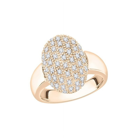 Diamond Fashion Ring in 10K Rose Gold (5/8 cttw) (I-Color, SI3/I1-Clarity) (Size-9.5)