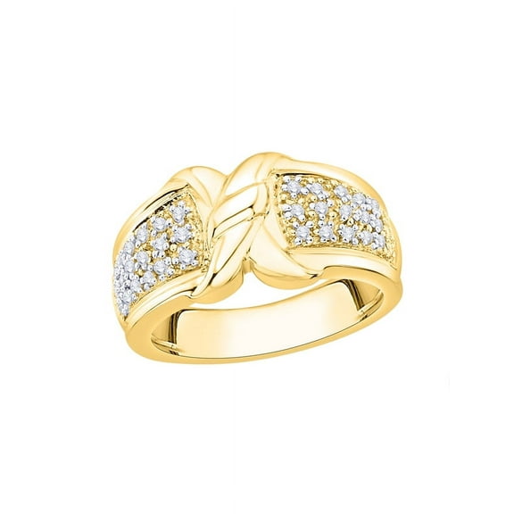 Diamond Fashion Ring in 10K Yellow Gold (1/4 cttw) (I-Color, SI3/I1-Clarity) (Size-8.5)