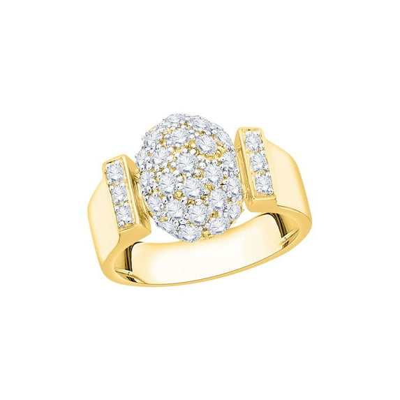 Diamond Fashion Ring in 10K Yellow Gold (3/4 cttw) (I-Color, SI3/I1-Clarity) (Size-6)