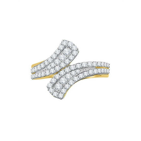 Diamond Fashion Ring in 10K Yellow Gold (5/8 cttw) (I-Color, SI3-I1 Clarity) (Size-8.5)