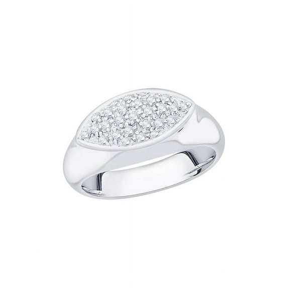 Diamond Fashion Ring in 14K White Gold (1/4 cttw) (I-Color, SI3/I1-Clarity) (Size-7.5)