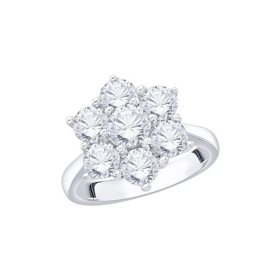 Diamond Fashion Ring in Sterling Silver (3 cttw) (I-Color, SI3/I1-Clarity) (Size-10)