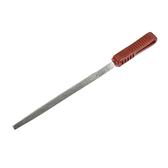 Diamond File 8-Inch Triangle File Diamond Coated Plastic Handle Hand Tool for Grinding Polishing
