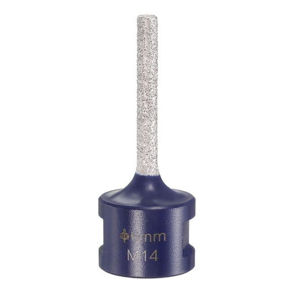 Diamond Finger Milling Bits 1/4" (6mm) Dia 5/8"-11 Thread Diamond Milling Bit for Enlarging Shaping Existing Holes in Porcelain Ceramic Tile Marble, Blue