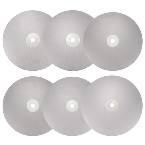 Diamond Flat Lap Disc Set 8" x 1/2" Arbor 240/320/600/800/1200/3000 Grit Abrasive Wheel Lapping for Grinding Sanding Ceramics, Glass, Stones$$Tools