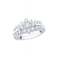 thumbnail image 1 of Diamond Floral Engagement Ring in Sterling Silver (1 cttw) (I-Color, SI3/I1-Clarity) (Size-8.5), 1 of 2