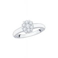 thumbnail image 1 of Diamond Floral Fashion Ring in 14K White Gold (1/2 cttw) (I-Color, SI3/I1-Clarity) (Size-6), 1 of 2