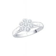 thumbnail image 1 of Diamond Floral Fashion Ring in 14K White Gold (1/3 cttw) (I-Color, SI3/I1-Clarity) (Size-5.5), 1 of 2