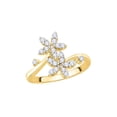 thumbnail image 1 of Diamond Floral Promise Ring in 10K Yellow Gold (3/8 cttw) (I-Color, SI3/I1-Clarity) (Size-8), 1 of 2