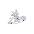thumbnail image 1 of Diamond Floral Promise Ring in 14K White Gold (3/8 cttw) (I-Color, SI3/I1-Clarity) (Size-9), 1 of 2