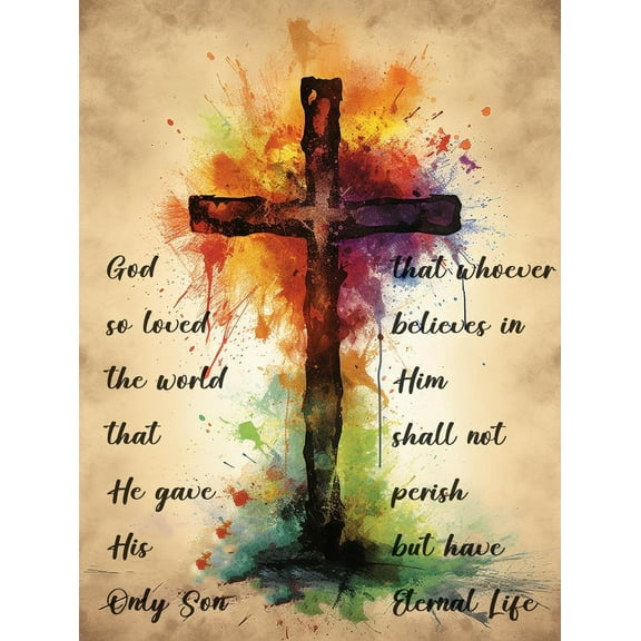 Diamond Gem Craft Painting Kits for Adults Religion Cross, 5D Christ Diamond Art Kits DIY Full Round Drill Mosaic Painting