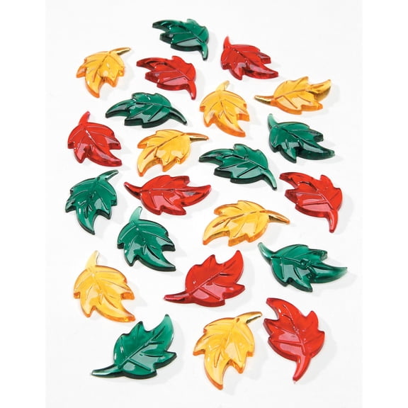 Diamond Gems: Acrylic, Fall Leaves, Green/ Orange/ Yellow