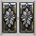 thumbnail image 1 of Diamond Geometry Stained Glass Window Film, 17.7 x 39.3 Inch Static Cling Privacy Film, Sun Blocking Removable Decor Glass Cover for Bathroom Living Room Home Decoration, 1 of 6