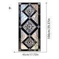 thumbnail image 1 of Diamond Geometry Stained Glass Window Film, 17.7 x 39.3 Inch Static Cling Privacy Film, Sun Blocking Removable Decor Glass Cover for Bathroom Living Room Home Decoration, 1 of 7