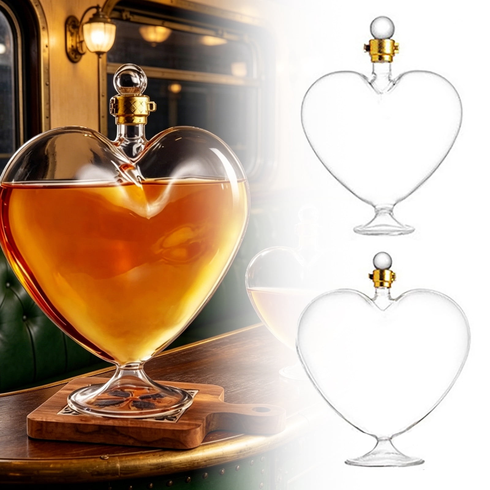 The Diamond Glassware Heart Decanter