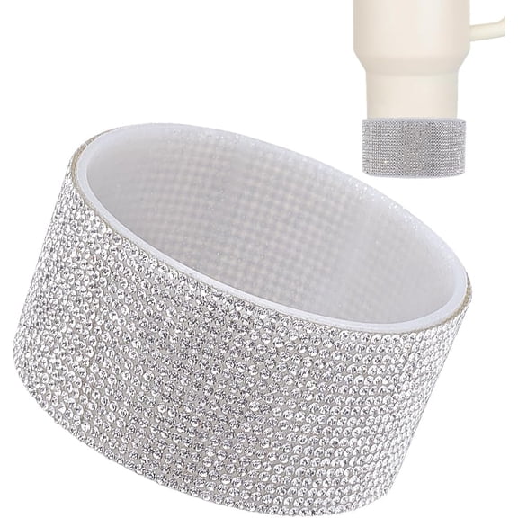 Diamond Glitter Silicone for Cup Rhinestone Cup Sleeve Column Insulated Reusable Cups Sleeves Trapezoidal Cylinder Base Water Bottles