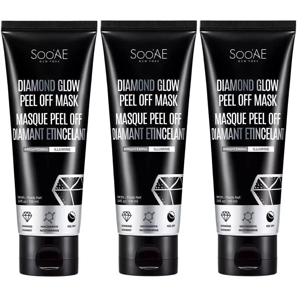 Diamond Glow Peel Off Mask - Premium Peel Off Brightening facial mask 3PK
