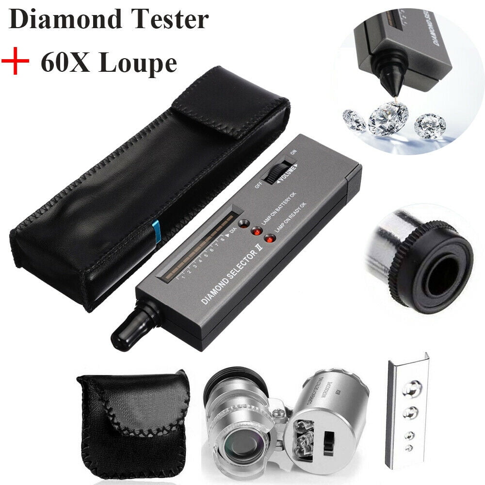 Molo Best Version Diamond Tester＋60X LED Magnifying Glasses Jeweler Tool  Kit Combo，for Novice and Expert - Diamond Selector II 9V Battery Included  Diamond Tester+ : : Home