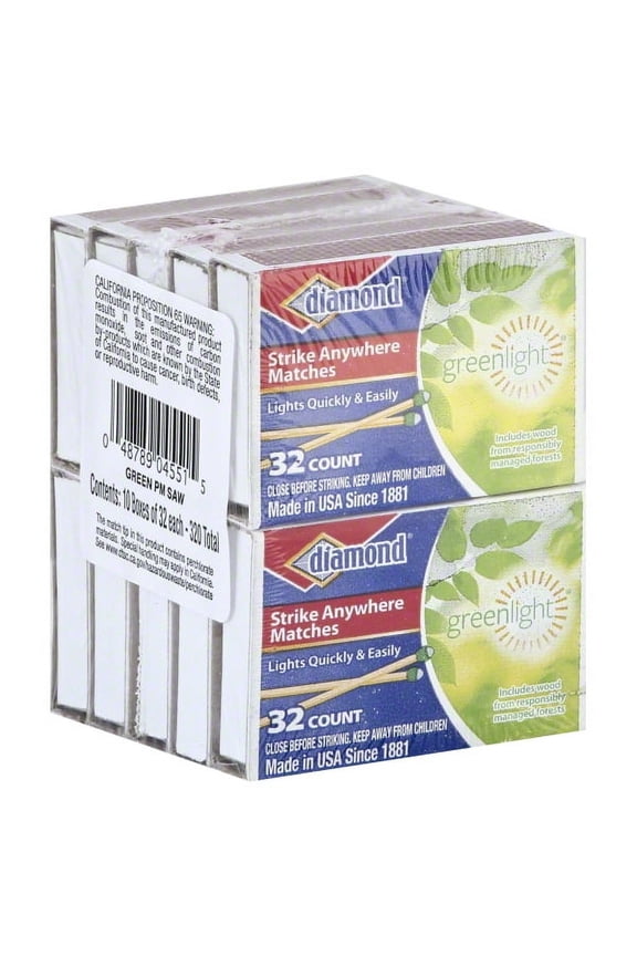 Greenlight Strike On Matches (32 per pack 10 Pack)