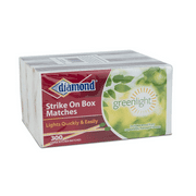 Diamond Greenlight Strike on Box Matches, 300 Count, 3 Pack