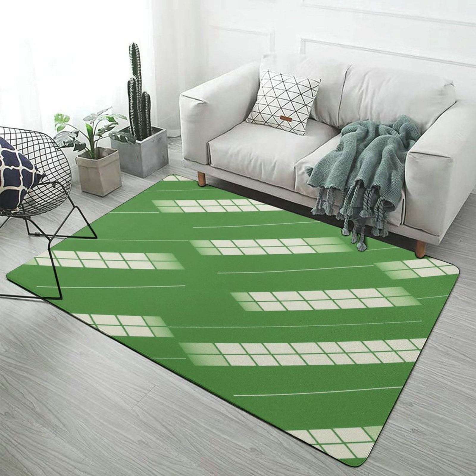 Diamond Grid European Living Room Carpets Rugs Luxury Bedroom Study R ...