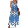 thumbnail image 1 of Diamond Grid Pattern Sleeveless Dress Dresses Summer Elegant Dresses for Women Long Dress, 1 of 5