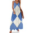 thumbnail image 1 of Diamond Grid Pattern Sleeveless Dress Dresses Summer Elegant Dresses for Women Long Dress, 1 of 5