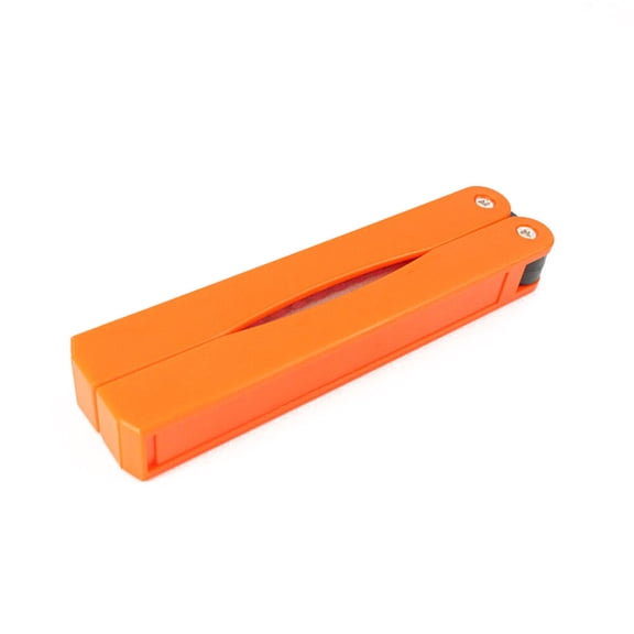 Mobutofu Double Sided Sharpener 1Pcs 9.1x1.4x0.6in Orange For Gardening