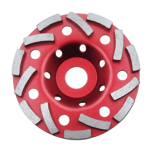 Diamond Grinding Wheel, Red 5.0 Inch Wave Corrugated Rim, 1 Piece Red Masonry Diamond Cut Off Disc, For Tile Concrete Stone Ceramic Cutting and Surface Polishing
