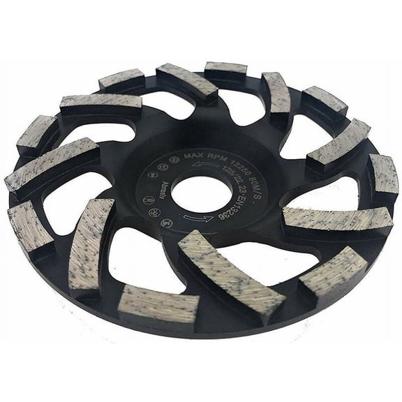Concrete Masonry Granite Wheels, Turbo Diamond Segments Double Row Cup, 125Mm Diameter 22.23Mm Bore, High Grade Diamond, Aggressive Grinding Smooth Finish, Dry Or Wet Use