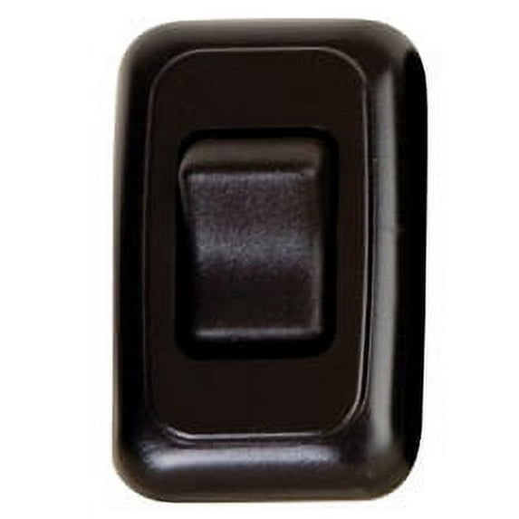 SINGLE CONTOUR ON/OFF SWITCH WITH BASE AND PLATE - BLACK