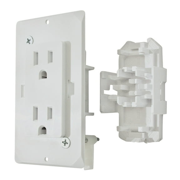 Diamond Group by Valterra DG15TVP Decor Receptacle with Cover - 15A, 125V, White