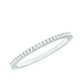 thumbnail image 1 of Diamond Half Eternity Stackable Ring for Women (HI-SI Quality), 18K White Gold, US 10.50, 1 of 9
