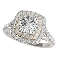 thumbnail image 1 of Diamond Halo Engagement Ring For Women 0.75 Carat Brilliant Round Lab Grown Diamond 57 Stone Engagement Ring Band In 10K Solid Rose & Yellow Gold, 1 of 5