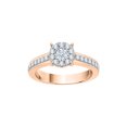 thumbnail image 1 of Diamond Halo Engagement Ring in 10K Rose Gold (1/3 cttw) (I-Color, SI3-I1 Clarity) (Size-9.5), 1 of 2