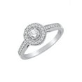 thumbnail image 1 of Diamond Halo Engagement Ring in 10K White Gold (1/2 cttw) (I-Color, SI3-I1 Clarity) (Size-8.5), 1 of 2