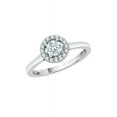 thumbnail image 1 of Diamond Halo Engagement Ring in 10K White Gold (2/3 cttw) (I-Color, SI3-I1 Clarity) (Size-6.5), 1 of 3