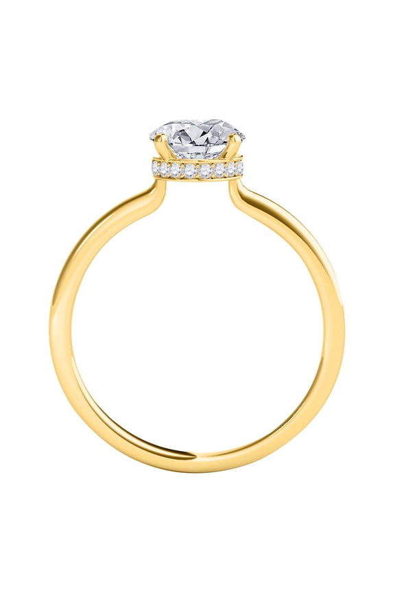 Diamond Halo Engagement Rings For Women 0.70 Carat Natural Diamond (I-J,I2-I3) Solitaire Design Wedding Anniversary Ring For Women In 14K White Rose Yellow Gold