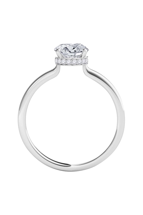 Diamond Halo Engagement Rings For Women 0.70 Carat Natural Diamond (I-J,I2-I3) Solitaire Design Wedding Anniversary Ring For Women In 14K White Rose Yellow Gold