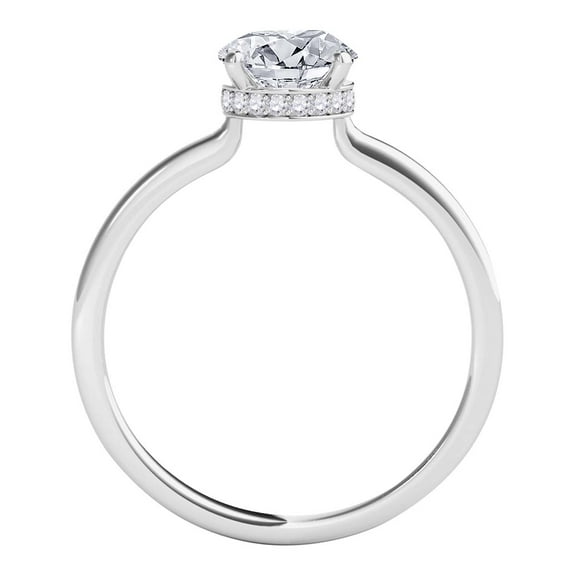 Diamond Halo Engagement Rings For Women 1.05 Carat Natural Red & White Diamond Wedding Anniversary Solitaire Ring For Women In 18K White Rose Yellow Gold