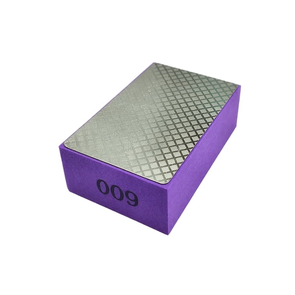 Diamond Hand Polishing Pad, Diamond Grid Abrasive Surface, 1 Piece Portable Handheld Sharpening Block, for Trimming Edge Repair Smoothing Polishing Tile Glass Granite Marble Quartz Countertop