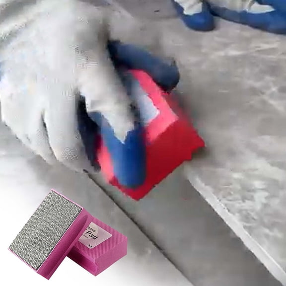 Diamond Hand Polishing Pad High-Strength Emery Abrasive Tool for Tile Glass Metal Ceramic Edge Trimming Rust Removal Handheld Grinding Block for DIY Craft Work
