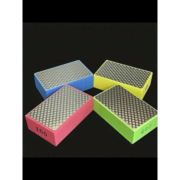 Diamond Hand Sanding Block - Electroplated Polishing Pad for Glass, Stone, Tile (Multiple Grit Options)