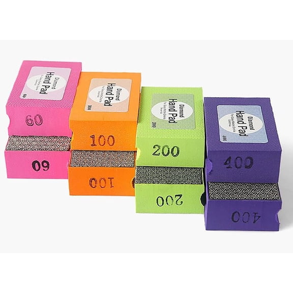 Diamond Hand Sanding Pads For Concrete Marble Glass Stone, Diamond Sanding Blocks Grit 2 (Green)
