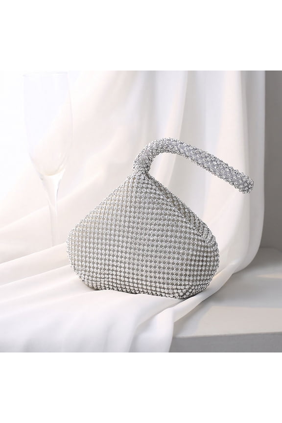 Diamond Handbag, Banquet Handbag, Women's Retro Elegant Triangle Wallet for Cocktail Wedding