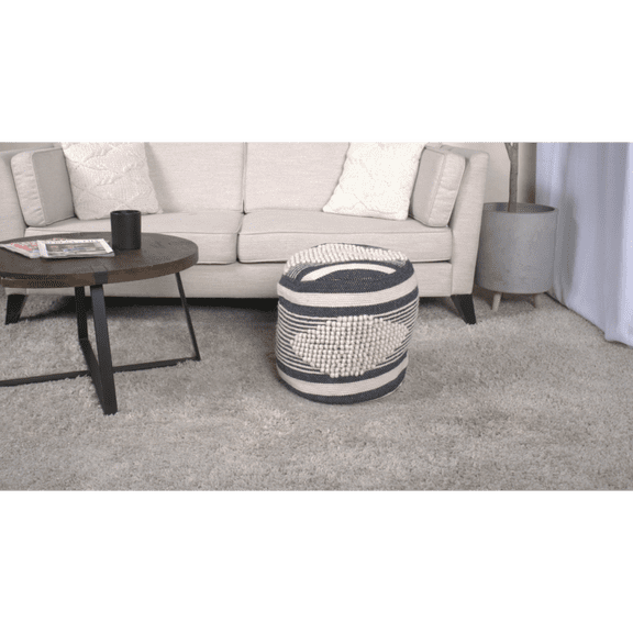 Diamond Handcrafted Fabric Pouf Sturdy Construction, Spacious 250 lb Capacity | Versatile Home Decor & Office Use | Durable for Interior Design Enthusiasts & Homeowners