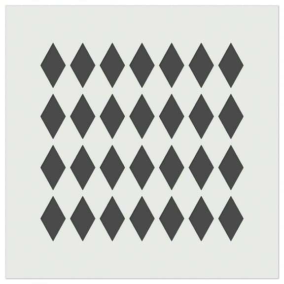 Diamond Harlequin Pattern DIY Cookie Wall Craft Stencil - 7.0 Inch