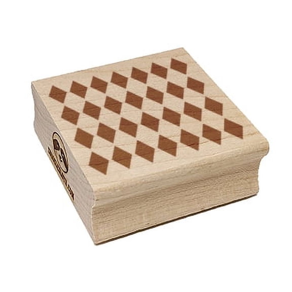 Diamond Harlequin Pattern Square Rubber Stamp Stamping Scrapbooking Crafting - Small 1.25in